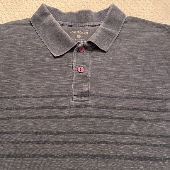 Ruff Hewn Short Sleeve Slate Blue Polo Shirt - Picture 2 of 4